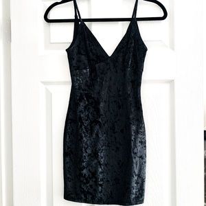 Velvet Bodycon V-Neck Mini Dress